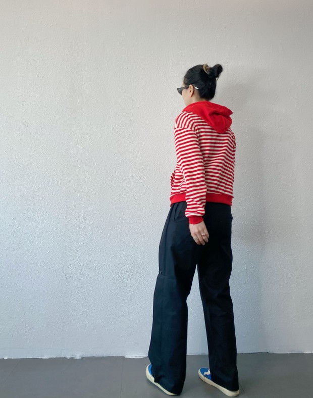 Black Side Pleated Pant #250213